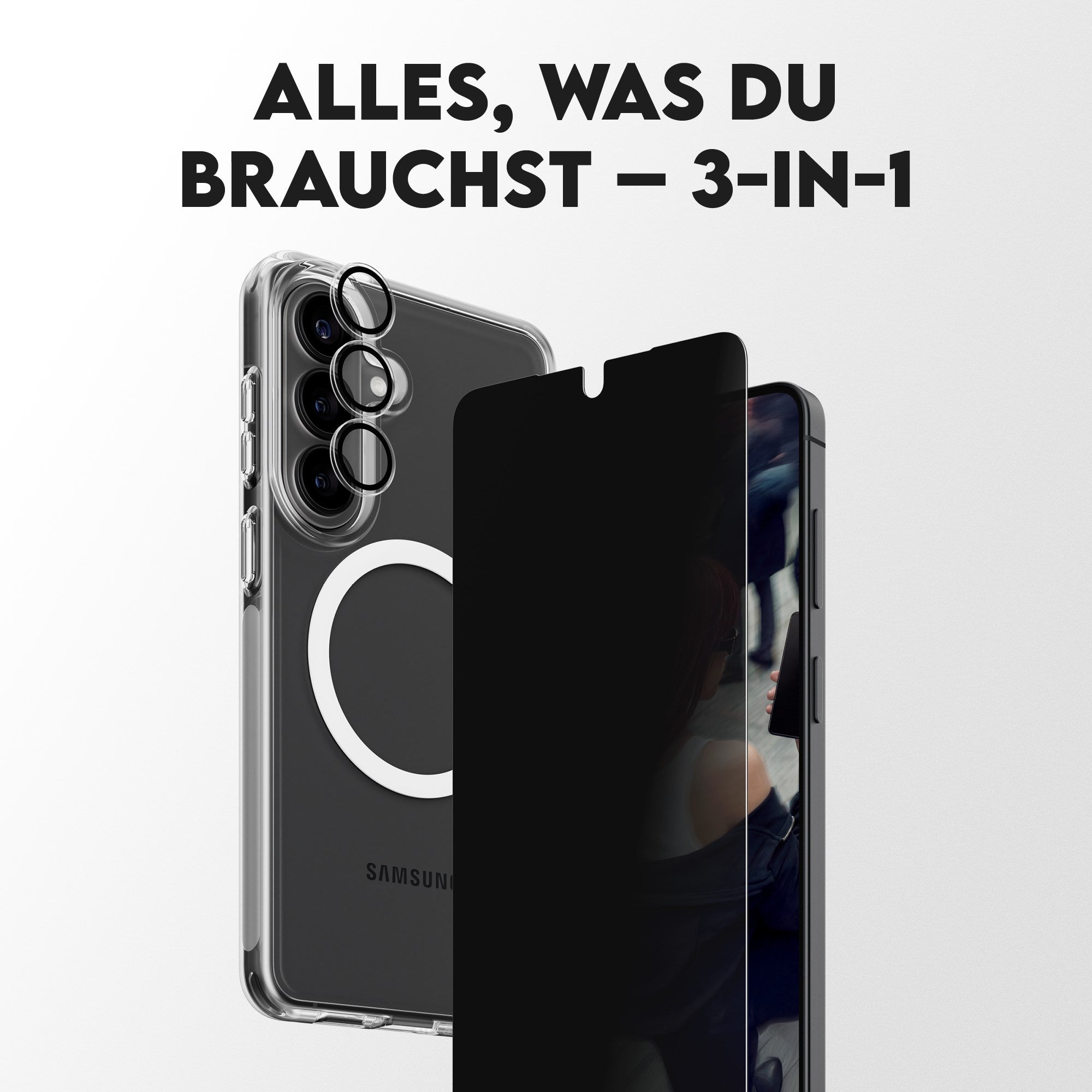 PanzerGlass® | CARE™ by PanzerGlass® Privacy 3-in-1 Set Samsung Galaxy S26